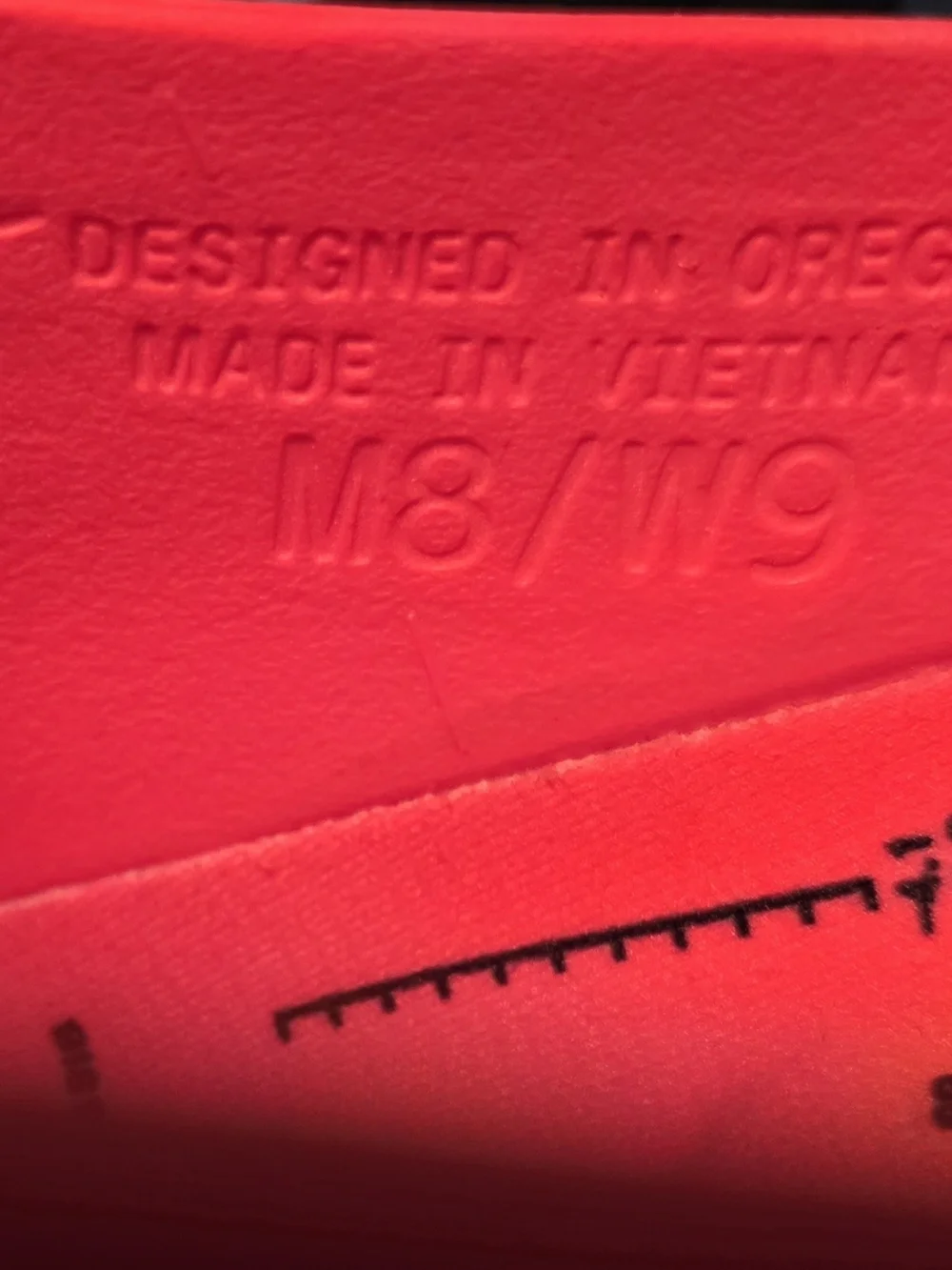 Nike Mind 001 Solar Red Slides Mens 8/Womens 9